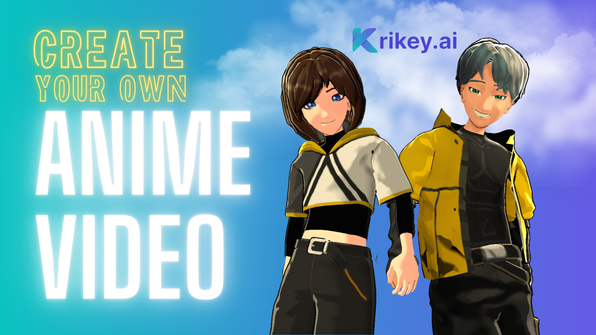 Create your own anime boy and anime girl video using Krikey AI anime voice generator tools