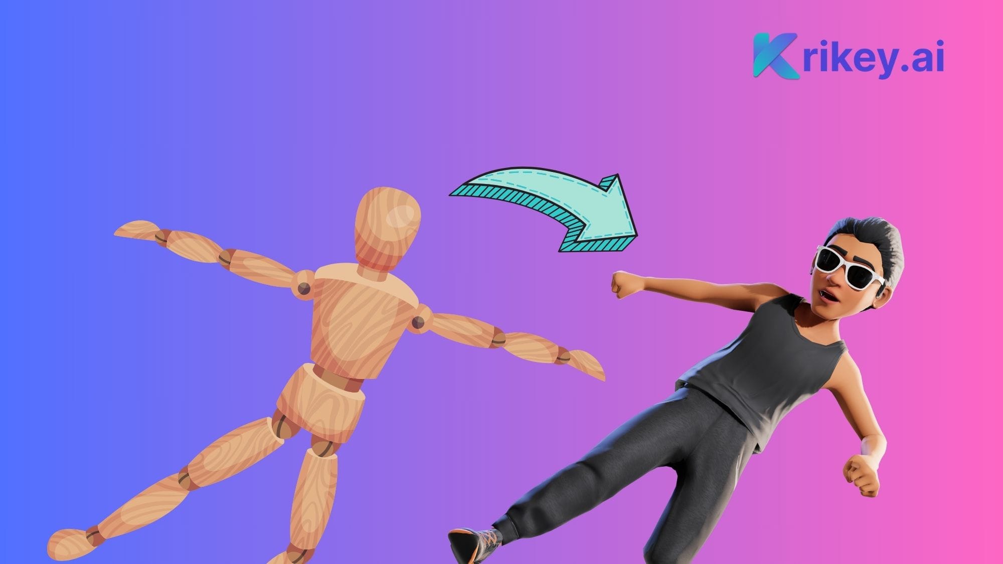 AI Character rigging made easy with Krikey AI Animation Maker tools and AI rigging methods