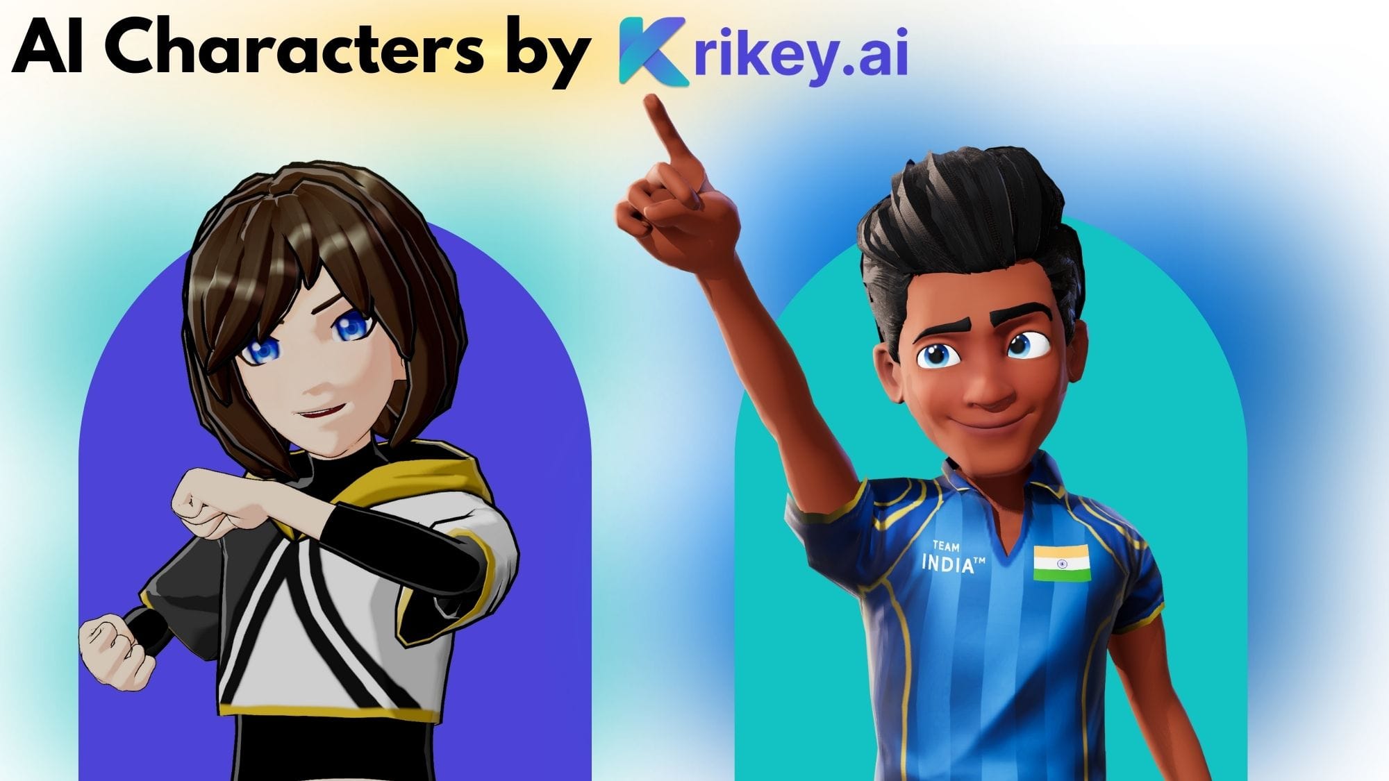 AI characters made by character AI alternative tool Krikey AI Animation Maker