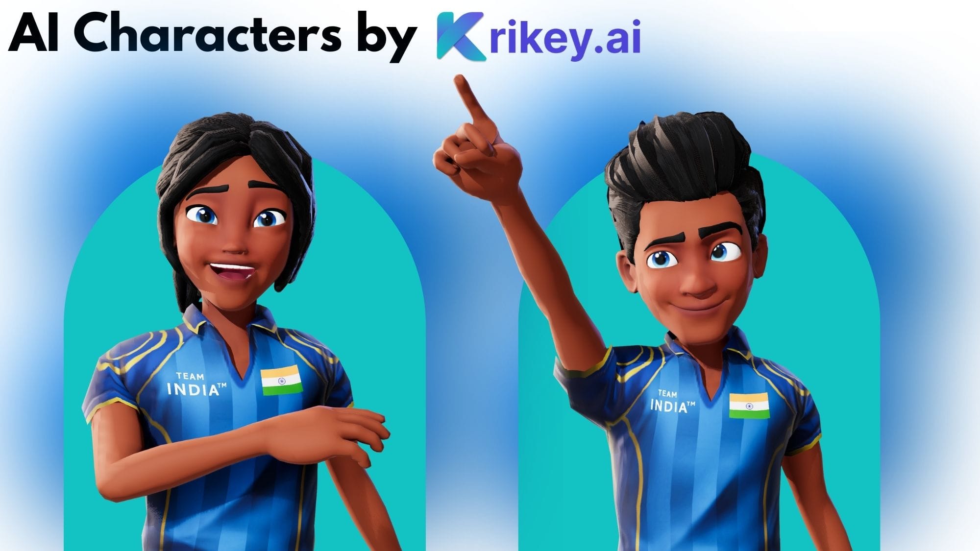 AI Characters by Krikey AI Animation maker tool includes voice AI and a custom video editor