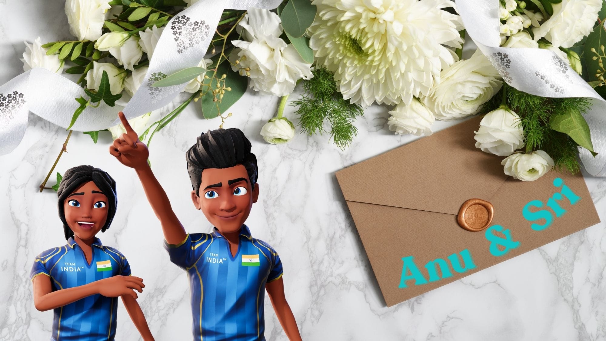 Animated AI Invitation Maker with cartoon characters for wedding invitations and wedding digital cards