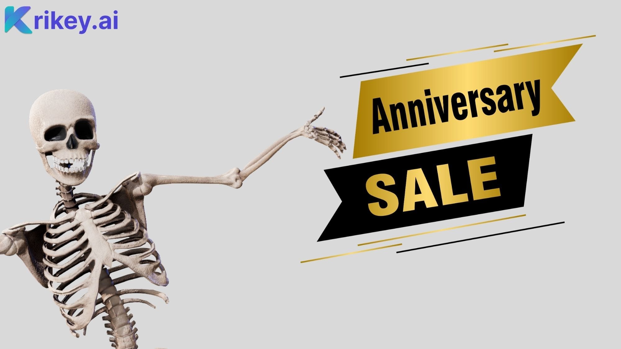 Anniversary video maker for small business with skeleton meme anniversary sale animated video maker