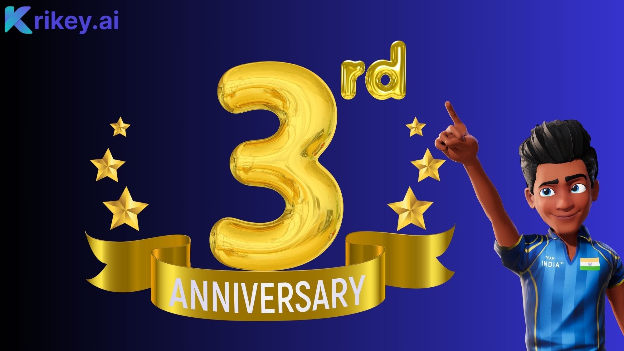 Anniversary video maker with animated characters made by Krikey AI Animation tools