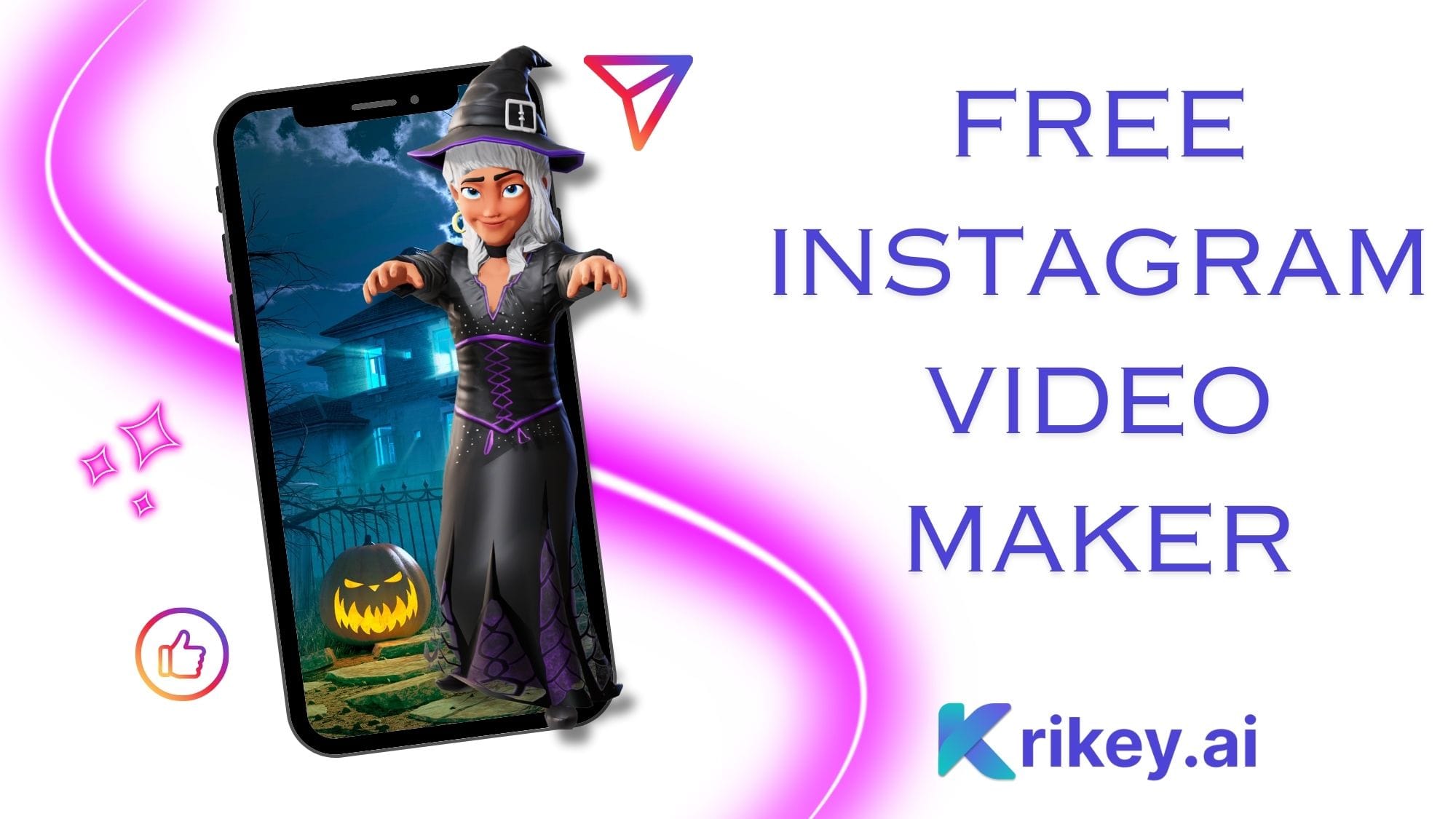 Free Video Maker for Instagram Reels and YouTube shorts made with Krikey AI Animation