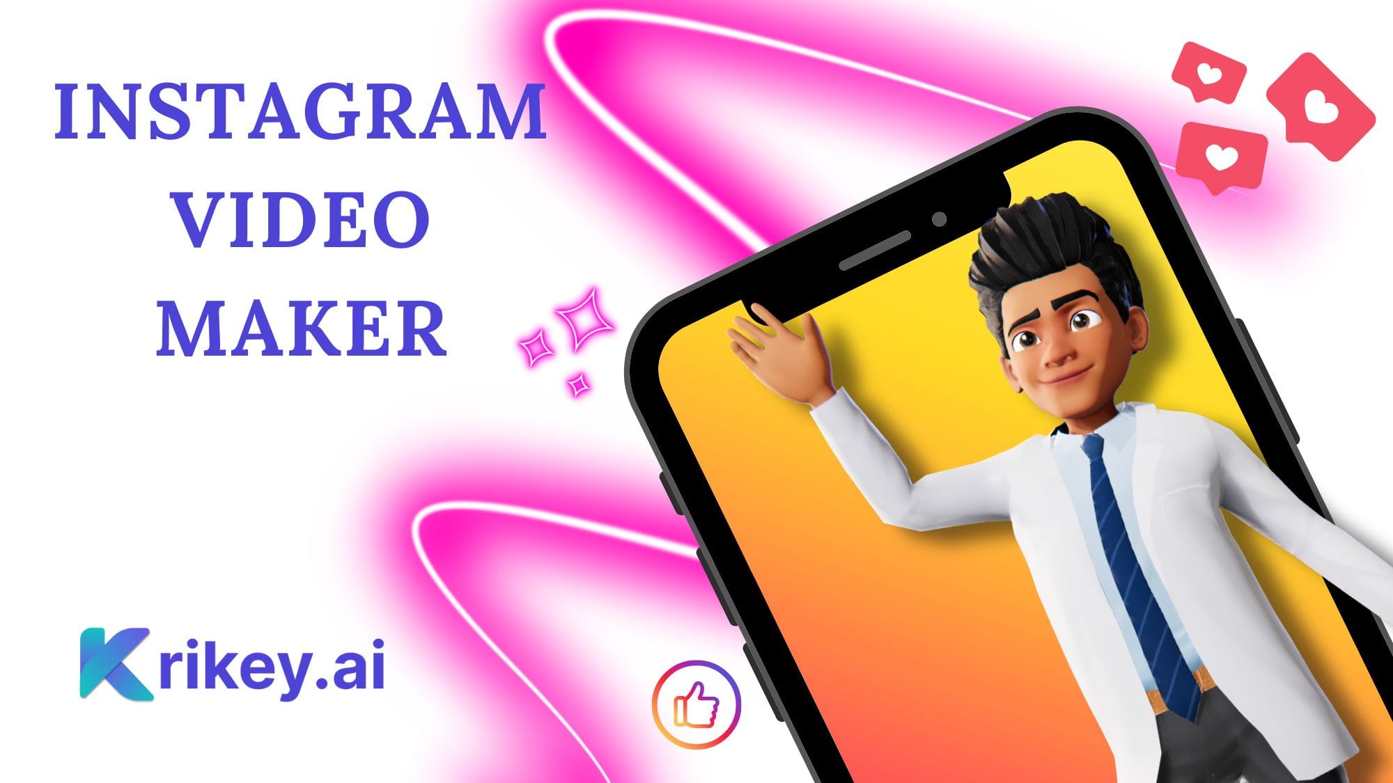 Free Instagram Video Maker for virtual influencers like Lil Miquela made with Krikey AI Animation