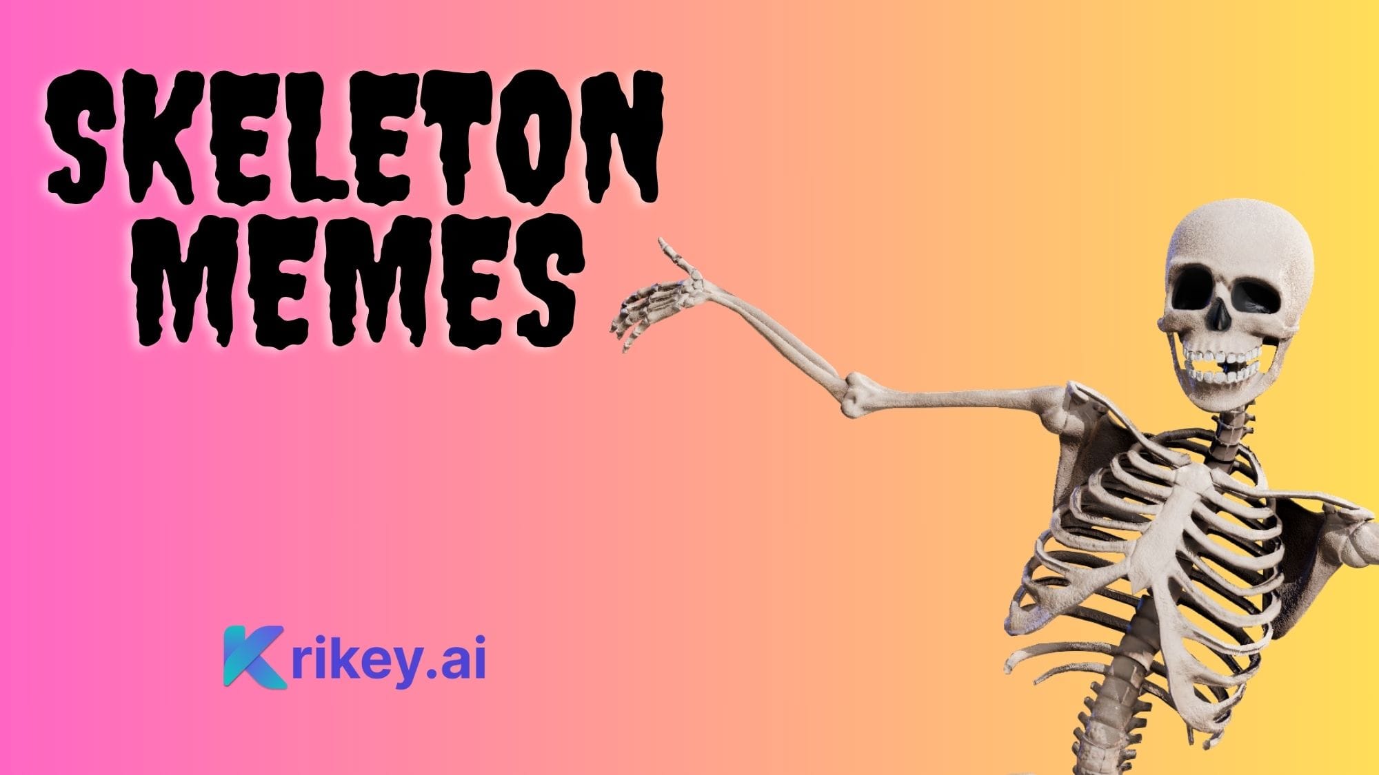 Design your own skeleton memes with the animated axial skeleton and AI Skeleton Meme Generator from Krikey