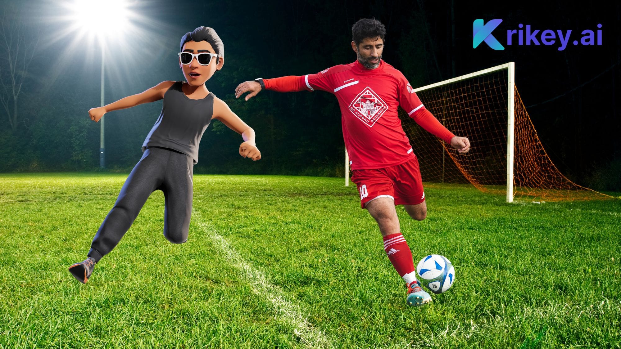 Soccer animation motion capture using AI Animation tools