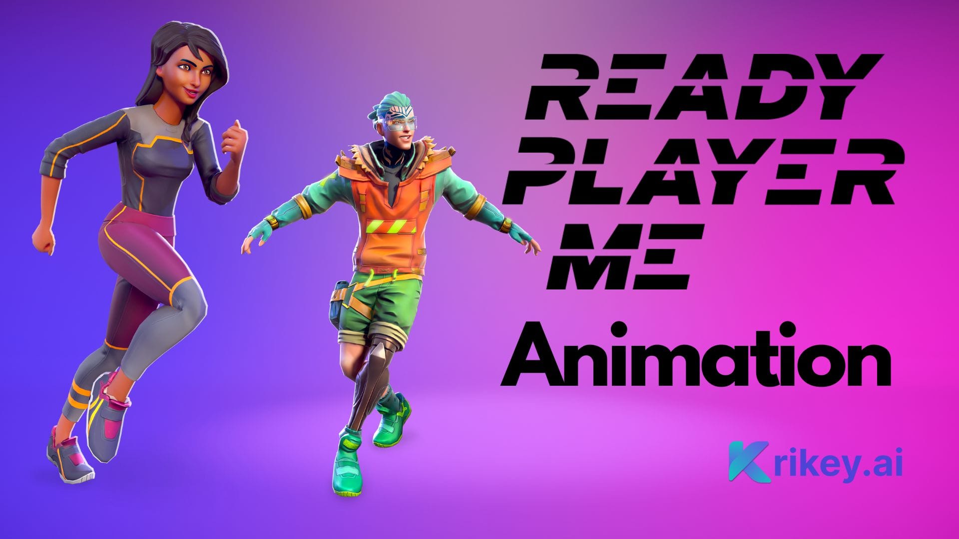 Ready Player Me Avatars animated with dialogue and AI Video to Animation in Krikey AI Video Editor