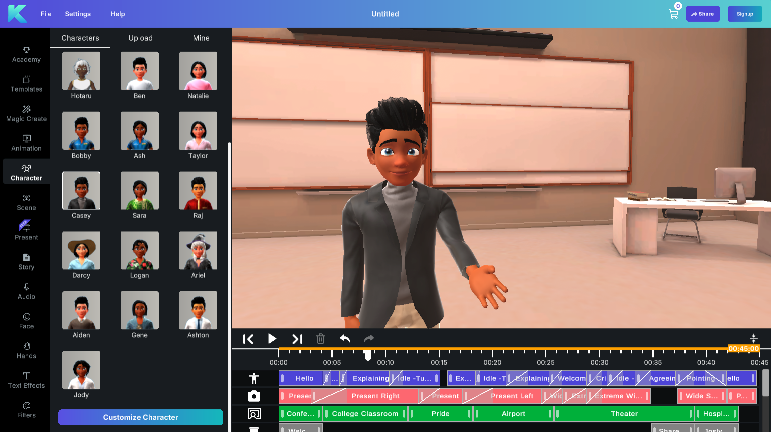 Create training videos for work with Krikey AI Animation training video maker