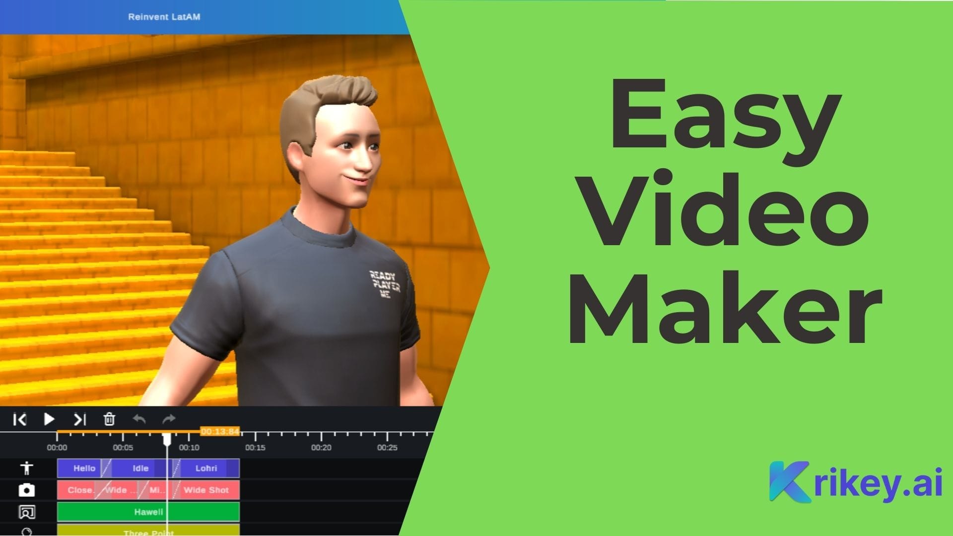 Marketing Video Maker for B2B Video Marketing in Krikey AI Video Editor