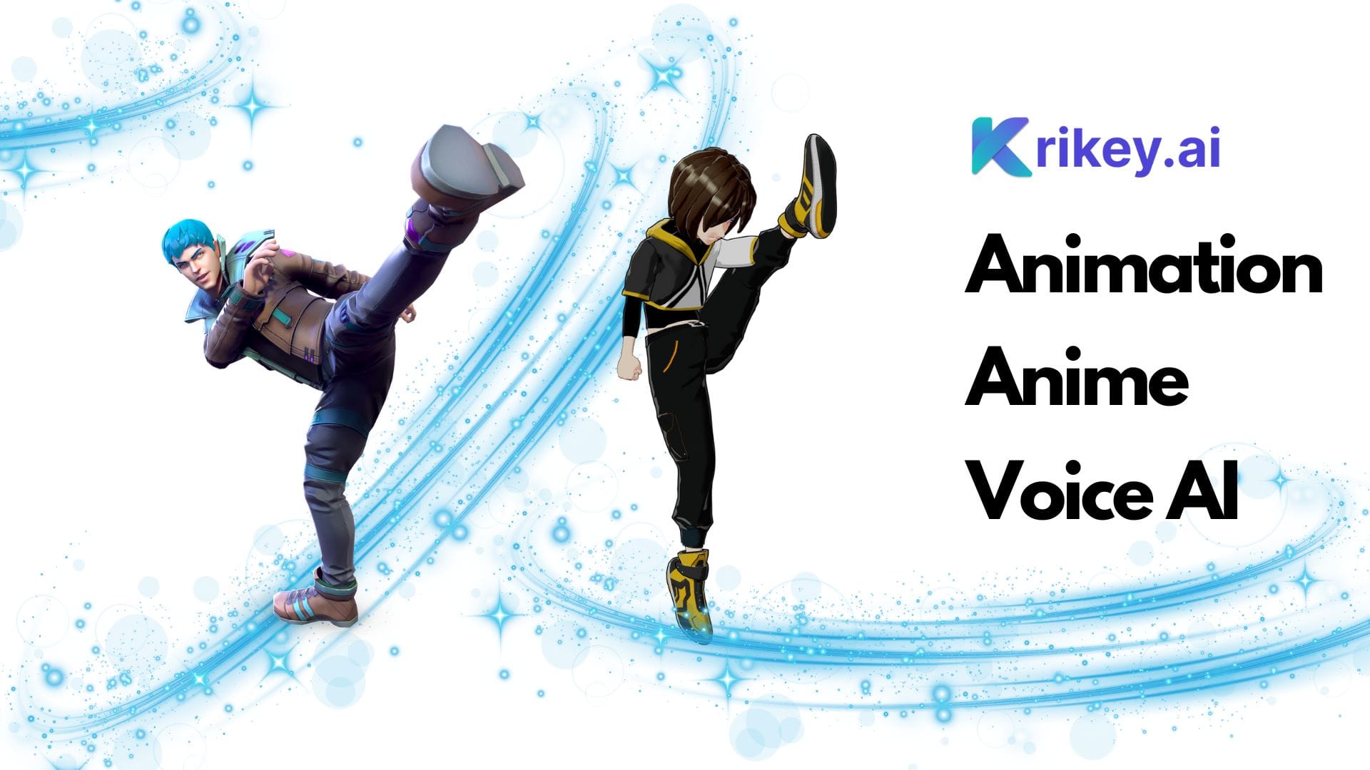 Ready Player Me VRChat Avatars Mixamo characters animated in Krikey AI Video Editor