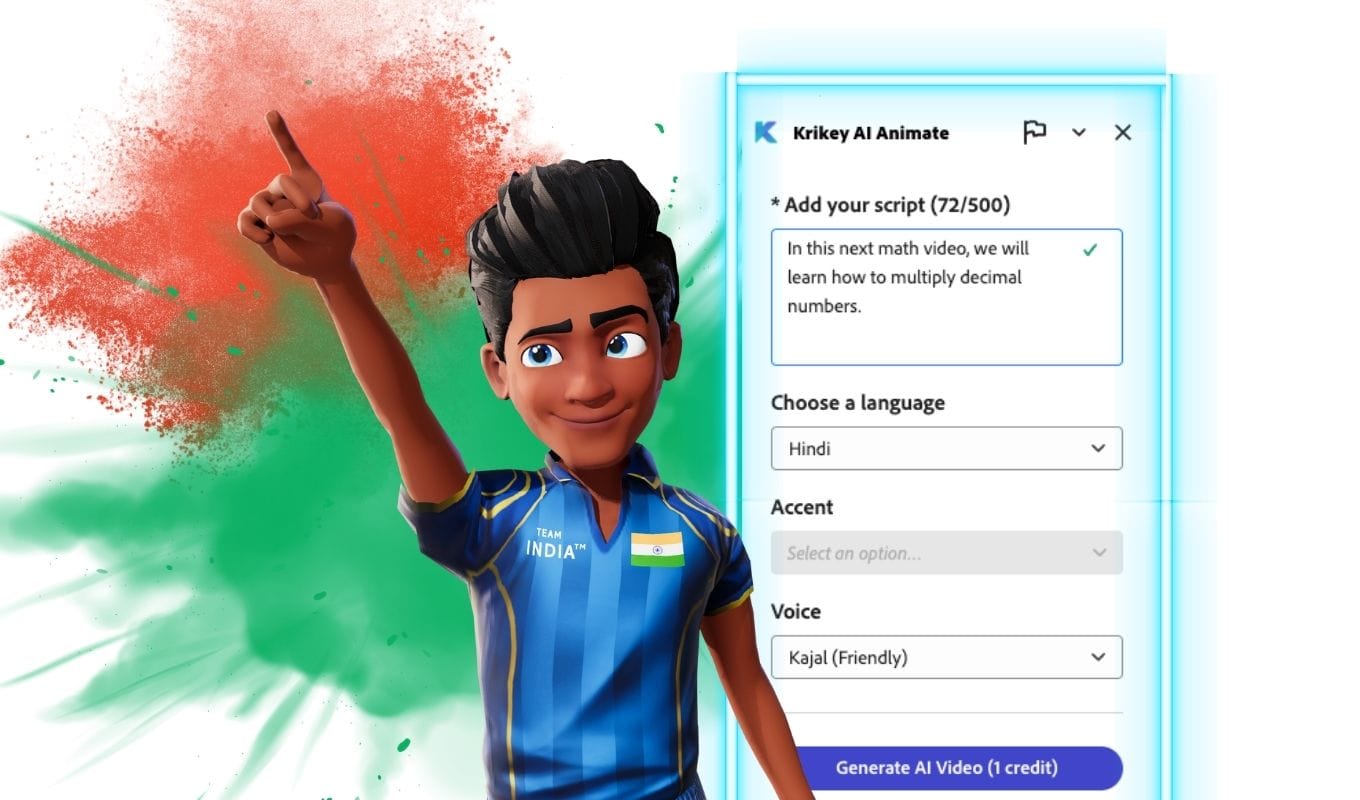 Adobe Express Templates with Krikey AI Animation Add-On