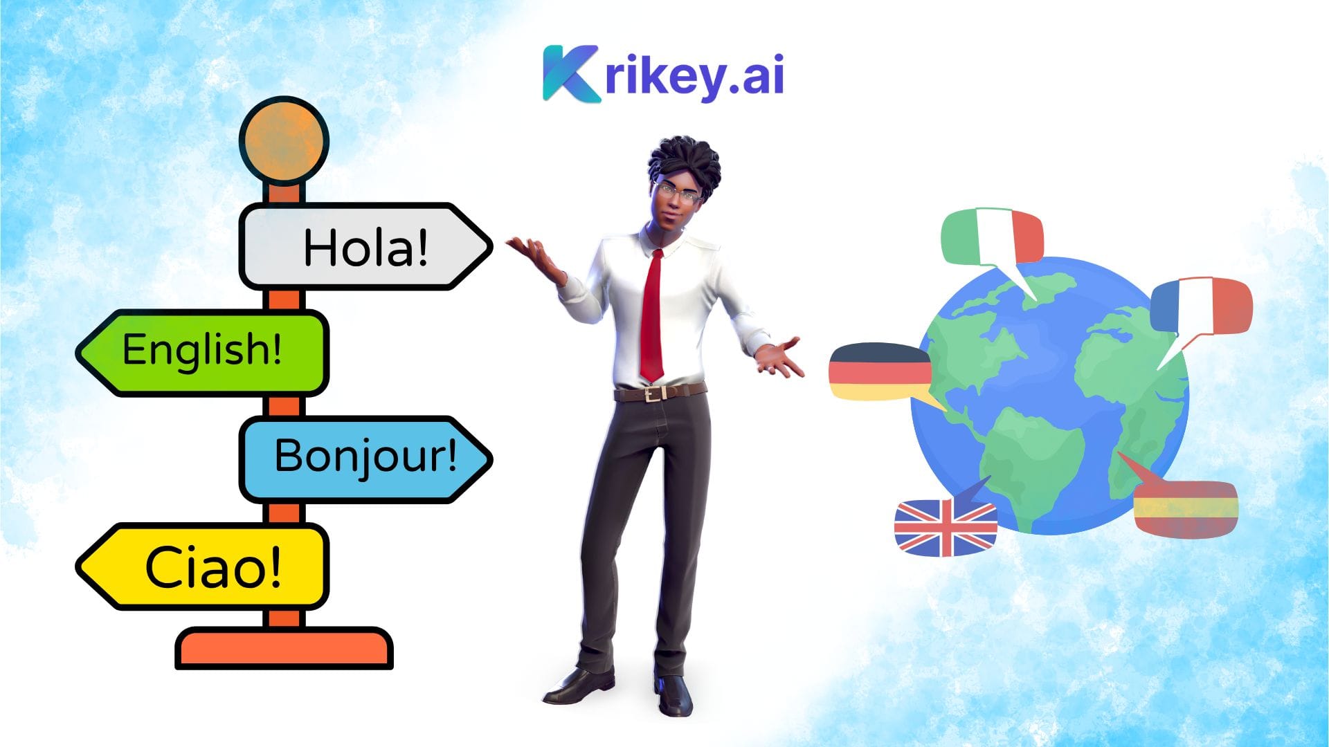 Spanish text to speech Eleven Labs cartoons animated in Krikey AI Video Editor