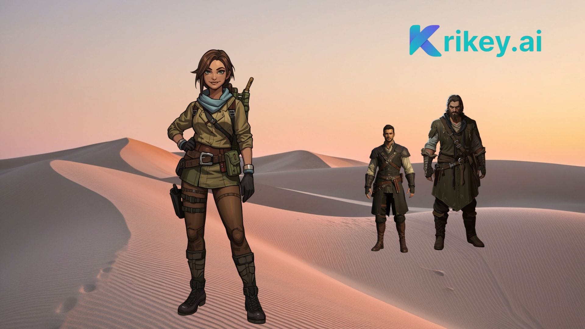 NPC characters standing in a desert scene showing what an NPC is and how they can be used