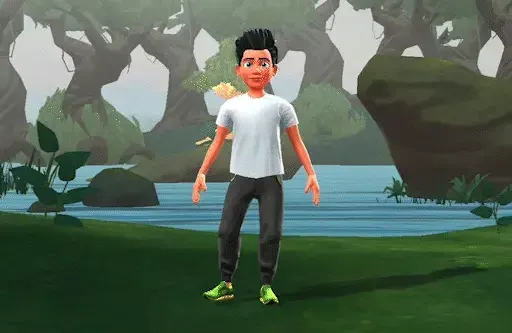 Dolly zoom in camera angle in the Krikey AI video editor with animated characters