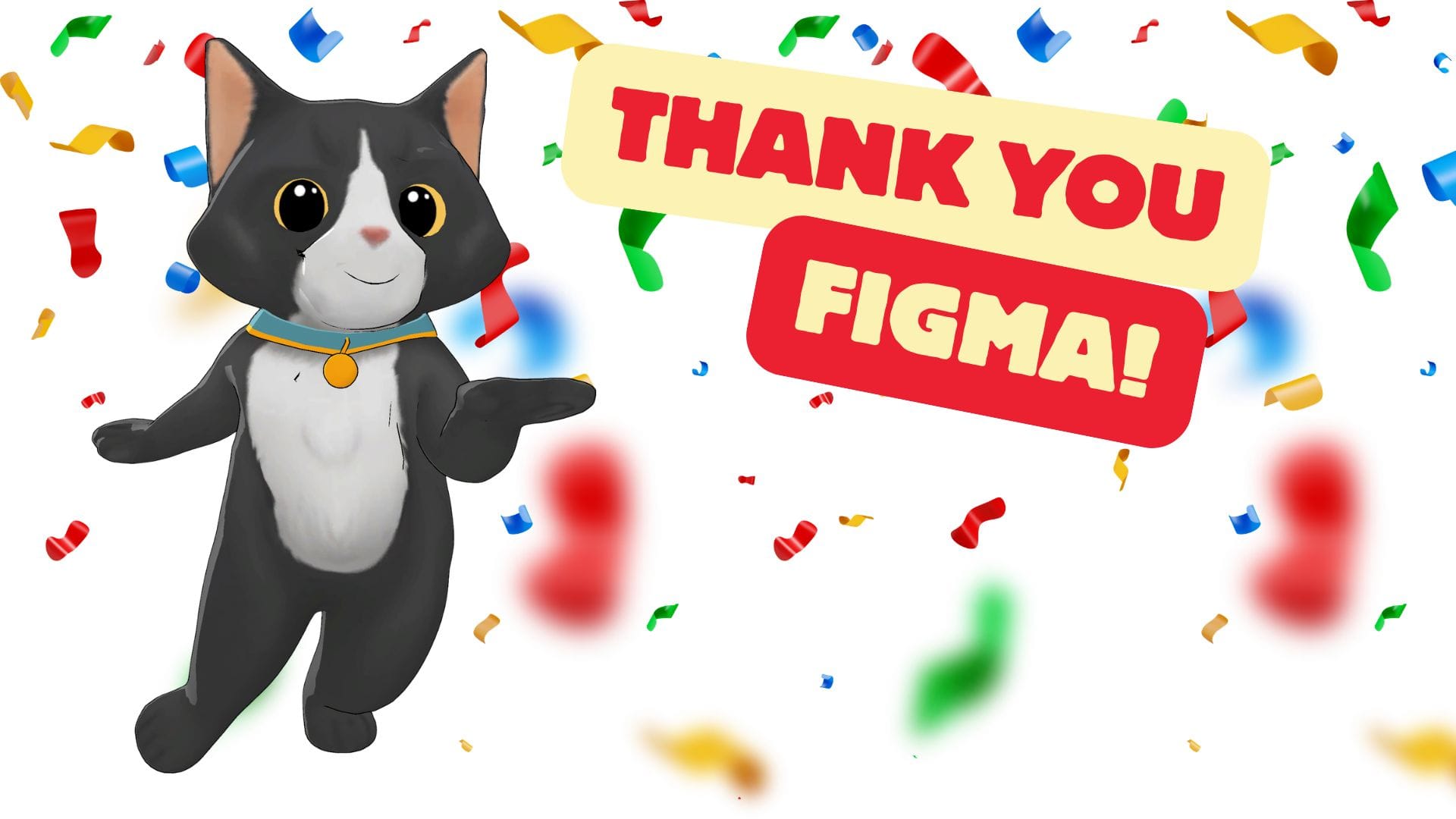 Thank You Notes with cute cartoon cat and AI Animation tool Krikey AI