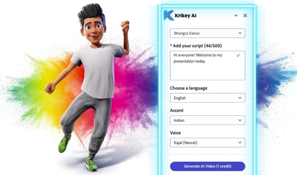 Adobe Express Tutorial with Krikey AI Animation Add-On
